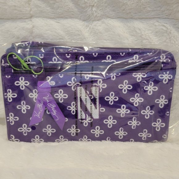 Vera Bradley Northwestern University Front Zip Wristlet New - Picture 3 of 5
